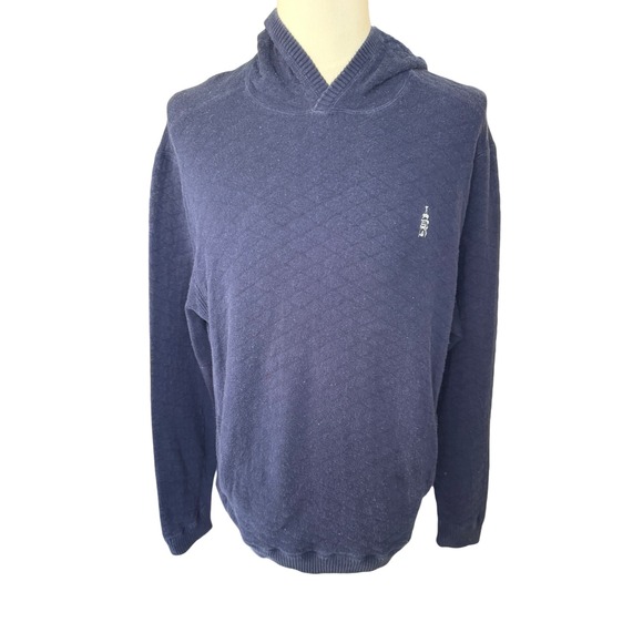 Holderness & Bourne Other - Holderness & Bourne Wallace Sweater Mens L Heathered Navy Egyptian Cotton Hooded